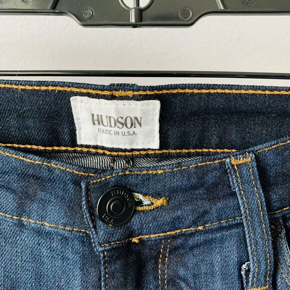 Hudson Nico Super Skinny Mid Rise Jeans Tie Dye Stretch Deno Feather Size 27 - Picture 4 of 9